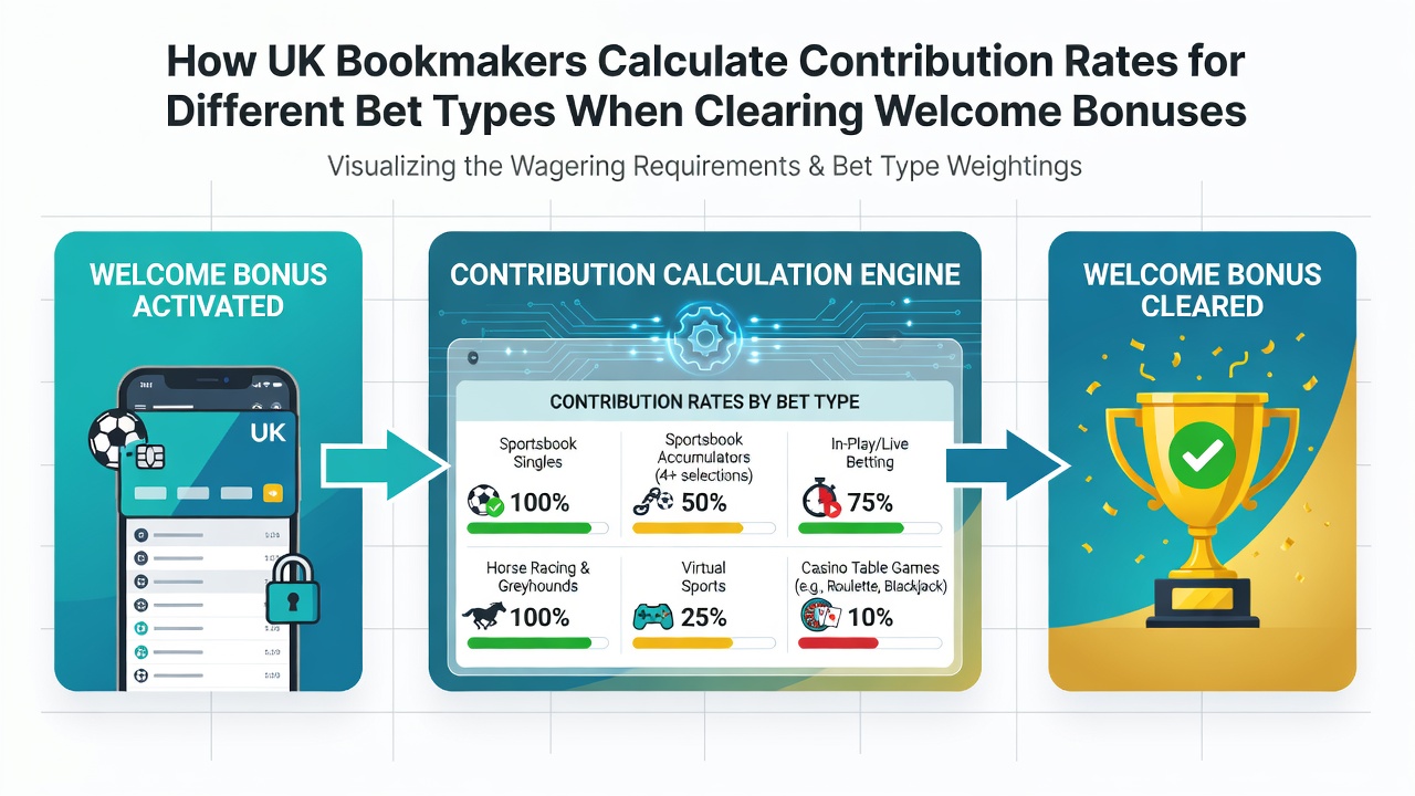 Winter jumps racing card with bet contribution calculations displayed on bookmaker platform
