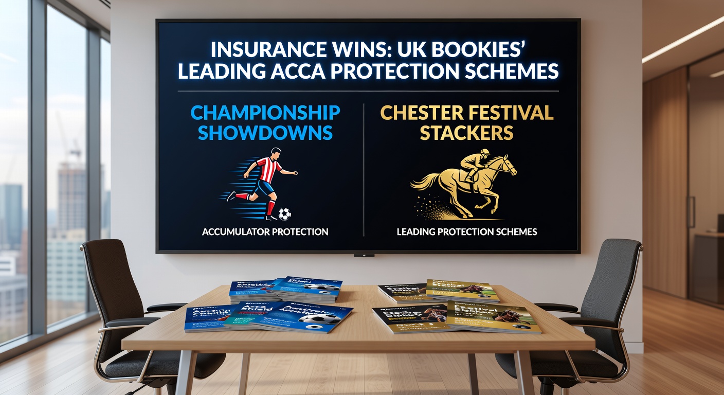 UK bookmakers offering acca insurance promotions for EFL Championship football and Chester horse racing festival accumulators