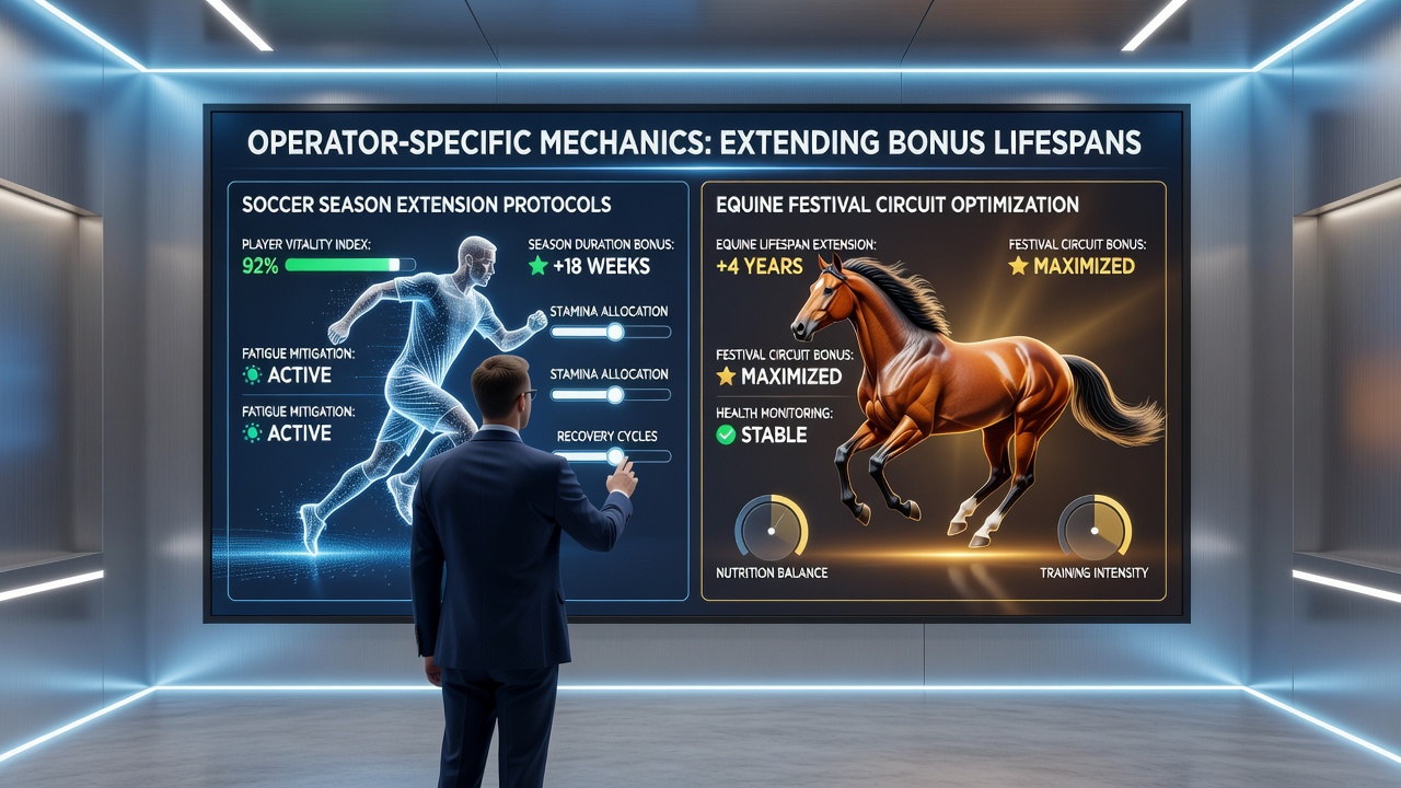 Betting operators reviewing bonus extension rules for soccer matches and horse racing events