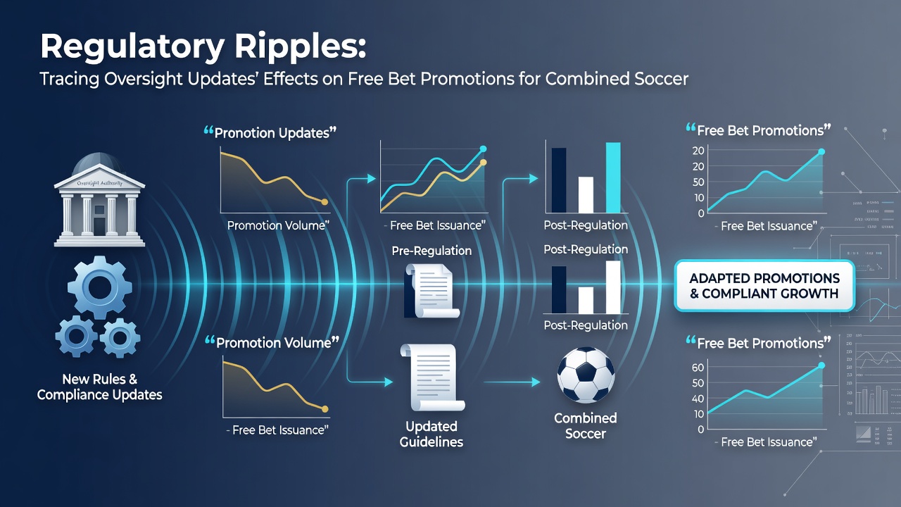 Split-screen view showing a soccer match on one side and a horse race on the other, with overlaid regulatory compliance icons