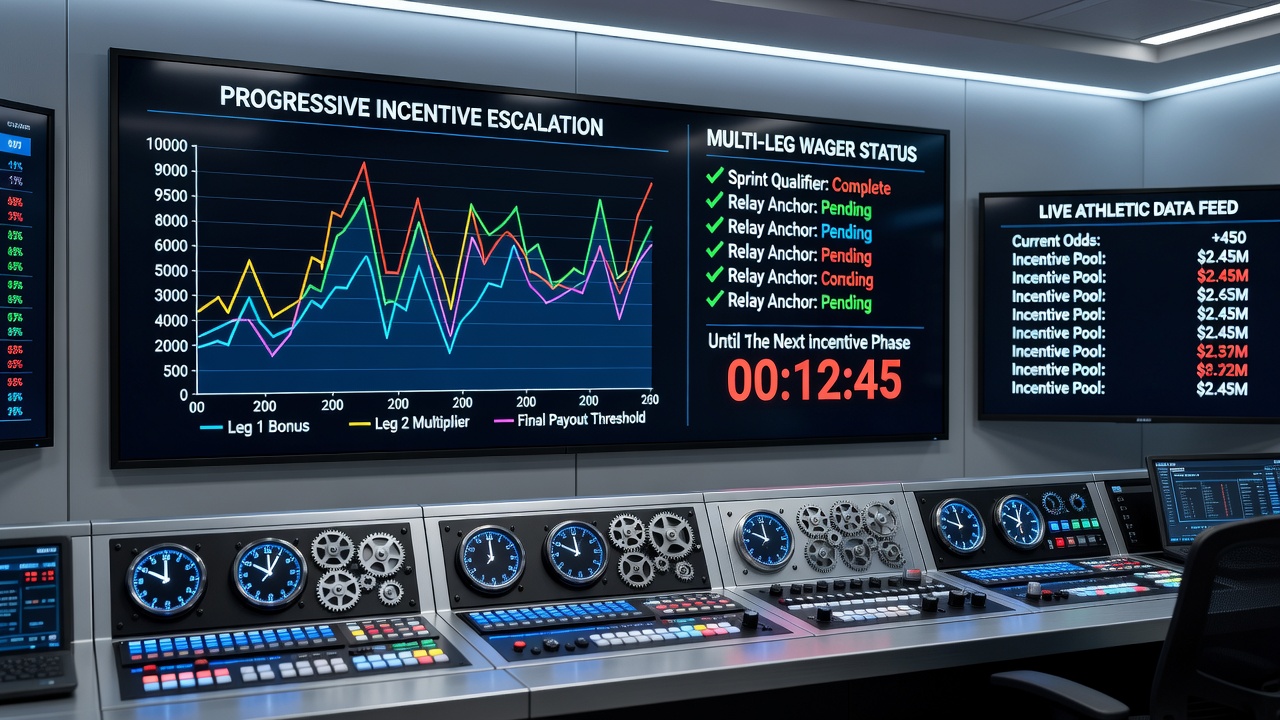 Illustration of data synchronization between live sports timing systems and progressive incentive platforms